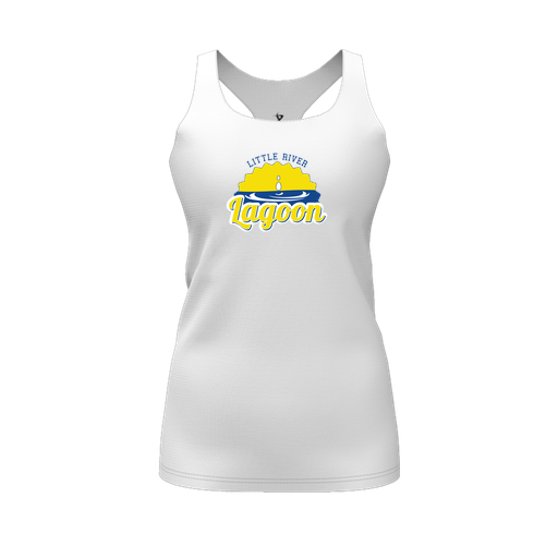 [FT0TRBWH-FYS-LOGO1] Decker Racerback Tank Top (Female Youth S, White, Logo 1)