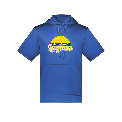 [6871.060.S-LOGO1] Men's Dri Fit Short Sleeve Hoodie (Adult S, Royal, Logo 1)