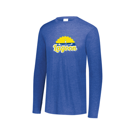 [FTLCUBRY-AXS-LOGO1] Decker Men's Tri-Blend T-Shirt - Long Sleeve (Adult XS, Royal, Logo 1)