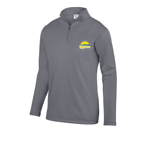 [FOLQFFGY-AS-LOGO1] Decker Men's FlexFleece 1/4 Zip (Adult S, Gray, Logo 1)