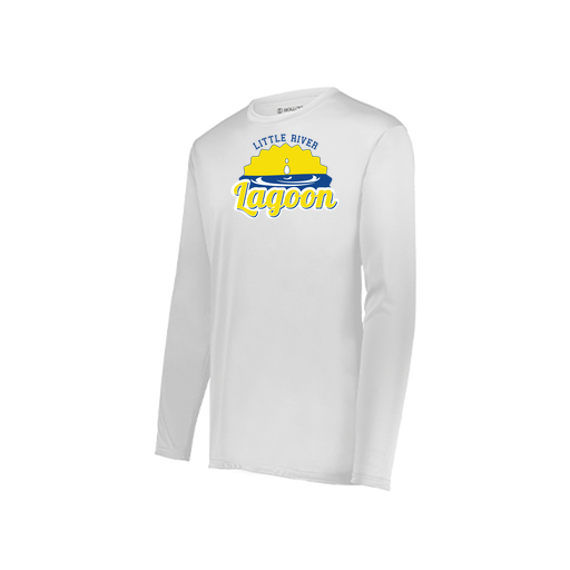 [222823.005.S-LOGO1] Youth LS Smooth Sport Shirt (Youth S, White, Logo 1)